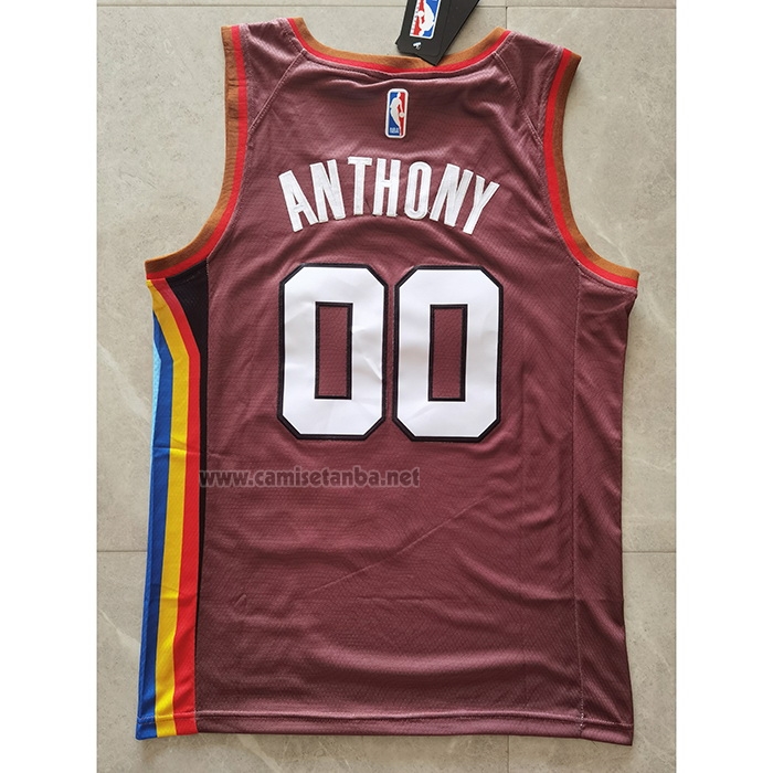 Camiseta Portland Trail Blazers Carmelo Anthony #00 Ciudad 2020-21 Marron